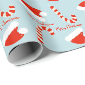 Santa Hat en Candy Cane Cadeaupapier (Rol Hoek)