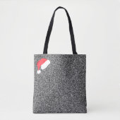 Santa Hat en Silver Modern Monogram Tas (Voorkant)