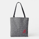 Santa Hat en Silver Modern Monogram Tas (Achterkant)