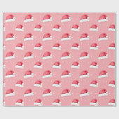 Santa Hat en Snowflake Cadeaupapier (Vlak)