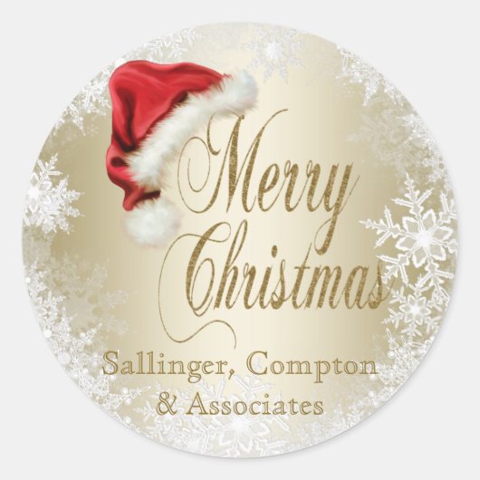 Santa Hat en Snowflake Kerst stickers (Voorkant)