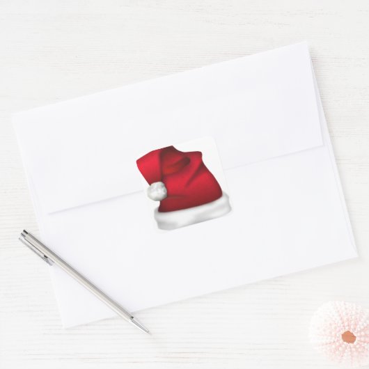 Santa Hat Envelope Seals Stickers (Envelop)