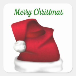 Santa Hat Envelope-zegels Vierkante Sticker