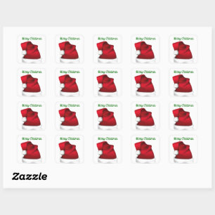 Santa Hat Envelope-zegels Vierkante Sticker