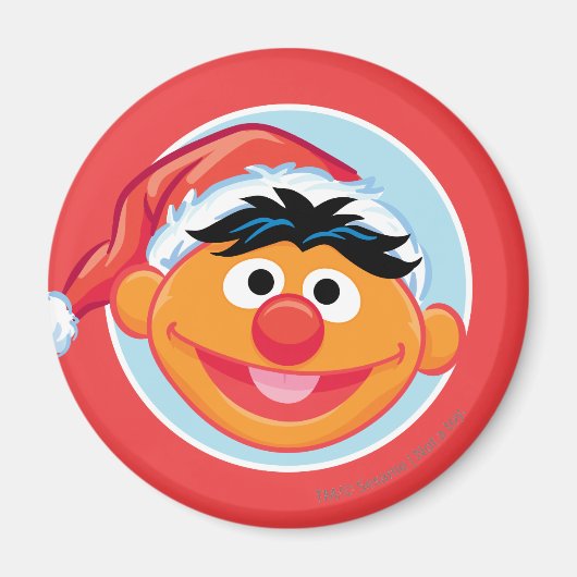 Santa Hat Ernie Magneet (Voorkant)