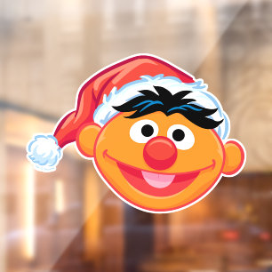 Santa Hat Ernie Raamsticker
