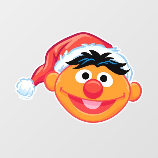 Santa Hat Ernie Raamsticker (Vel)
