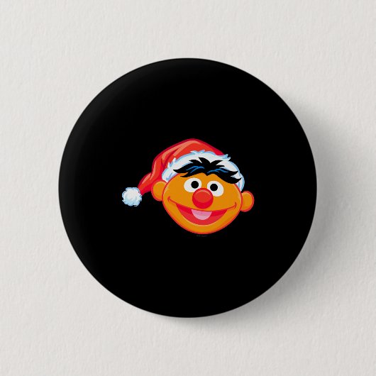 Santa Hat Ernie Ronde Button 5,7 Cm (Voorkant)