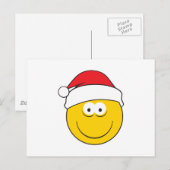 Santa Hat Face Feestdagenkaart (Voorkant / Achterkant)