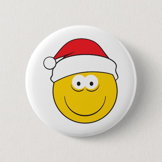 Santa Hat Face Ronde Button 5,7 Cm (Voorkant)