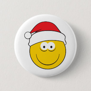 Santa Hat Face Ronde Button 5,7 Cm