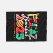 Santa Hat Family Christmas Matching Funny Feliz Na Fleece Deken (Voorkant (Horizontaal))