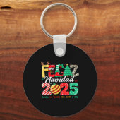 Santa Hat Family Christmas Matching Funny Feliz Na Sleutelhanger (Voorkant)