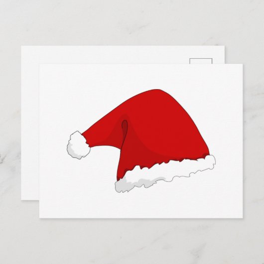 Santa Hat Feestdagenkaart (Voorkant / Achterkant)