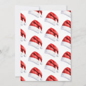 Santa Hat Feestelijke Zwarte Kerstfeest Kaart (Achterkant)