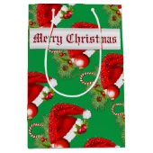 Santa Hat Festive kerstgroen Medium Cadeauzakje (Voorkant)