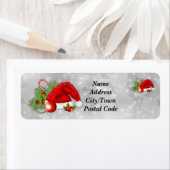 Santa Hat Festive kerstretour-adreslabels Etiket (Insitu)