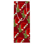 Santa Hat Festive-kerstrode wijn met cadeautas (Achterkant)