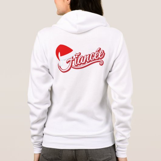 Santa Hat Fiancée Sweat Shirt wit (Achterkant)