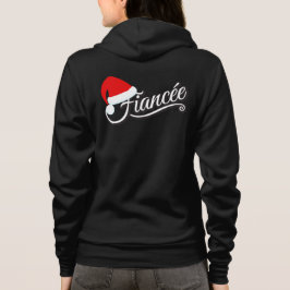 Santa Hat Fiancée Sweat Shirt zwart