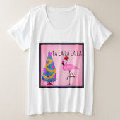 Santa Hat Flamingo Women's Curvy Size T-Shirt (Design voorkant)