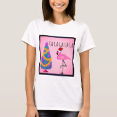 Santa Hat Flamingo Women's T-Shirt (Voorkant)
