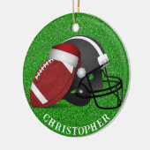 Santa Hat Football and Helmet Christmas  Keramisch Ornament (Links)