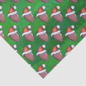 Santa Hat Football op groen Tissuepapier (Detail)
