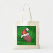 Santa Hat Football op groen Tote Bag (Voorkant)