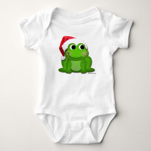 Santa Hat Froggy-kerstman-Baby Creeper/Onsie Romper (Voorkant)