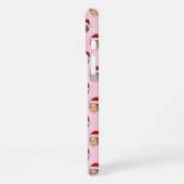 Santa Hat Gepersonaliseerd Gezicht 2 Foto Kerstcad iPhone Hoesje (Linkerkant)