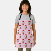 Santa Hat Gepersonaliseerd Gezicht 2 Foto Kerstcad Schort (Insitu)