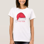 Santa Hat Gepersonaliseerd T Shirt (Voorkant)