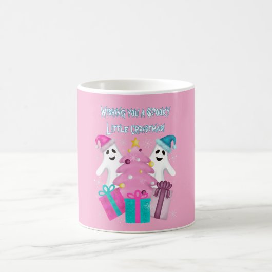 Santa Hat Ghosts with Christmas Tree & Presents Koffiemok (Center)