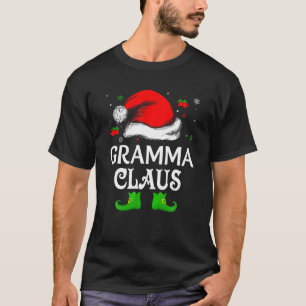 Santa Hat Gramma Claus Elf Funny Ugly Christmas Sw T-shirt
