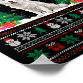 Santa Hat Grote Pyreneeën Hond Xmas Tree Lights Ug Poster (Hoek)