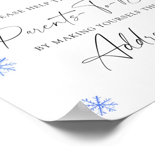 Santa hat - Help de Drukke ouders-to-be Addressee Poster (Hoek)