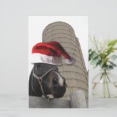 Santa Hat Horsey Briefpapier (Staand voorkant)