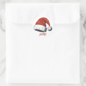 Santa Hat Jolly Ronde Sticker (Tas)