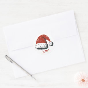 Santa Hat Jolly Ronde Sticker