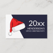 Santa Hat, Kerstfeest Ticket Informatiekaartje (Voorkant)