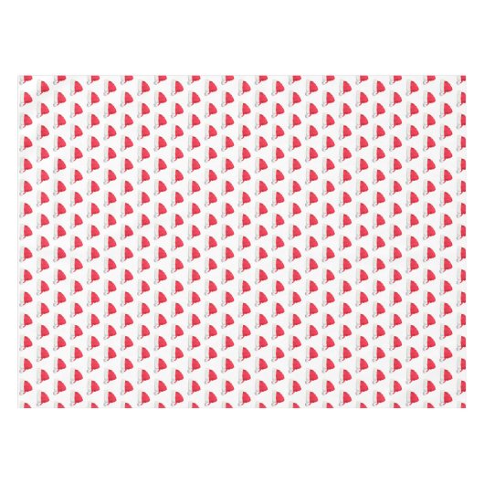 Santa Hat Kerstmis Winter Rode Retro  Tafelkleed (Voorkant (Horizontaal))