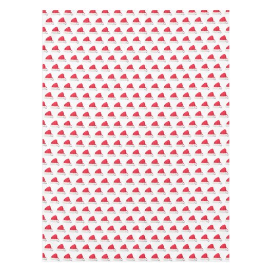 Santa Hat Kerstmis Winter Rode Retro Tafelkleed (Voorkant)