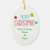 Santa Hat Kitten Kinder Keramische Ornament (Achterkant)