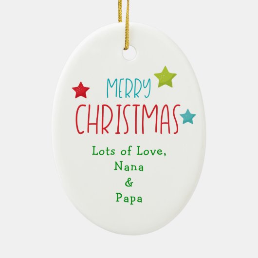 Santa Hat Kitten Kinder Keramische Ornament (Achterkant)