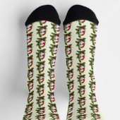 Santa Hat Kitten Wreate Kerstmis Sokken (Top)