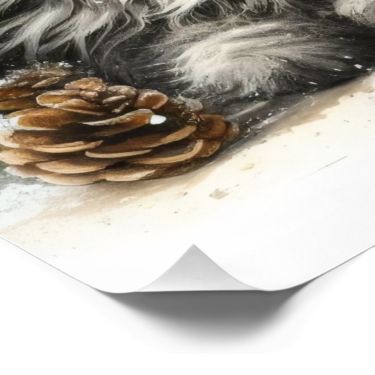 Santa Hat Kittens Kerst Perfect Poster (Hoek)