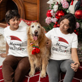 Santa Hat Merry & Bright Christmas Vrouwen T-shirt