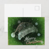 Santa Hat Merry Kerstmis Briefkaart (Voorkant / Achterkant)