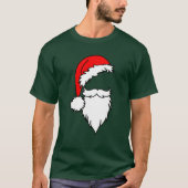 Santa Hat met baard T-shirt (Voorkant)